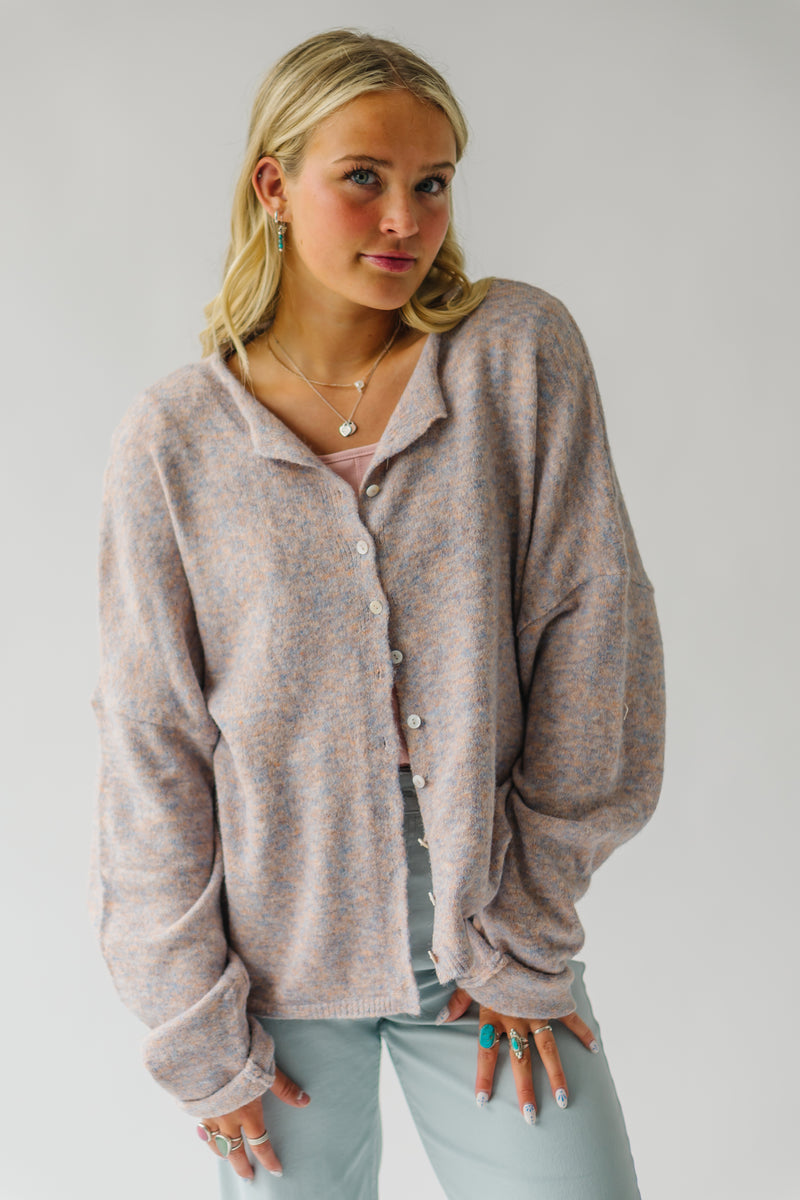 The Riggs Button-Down Sweater in Taupe