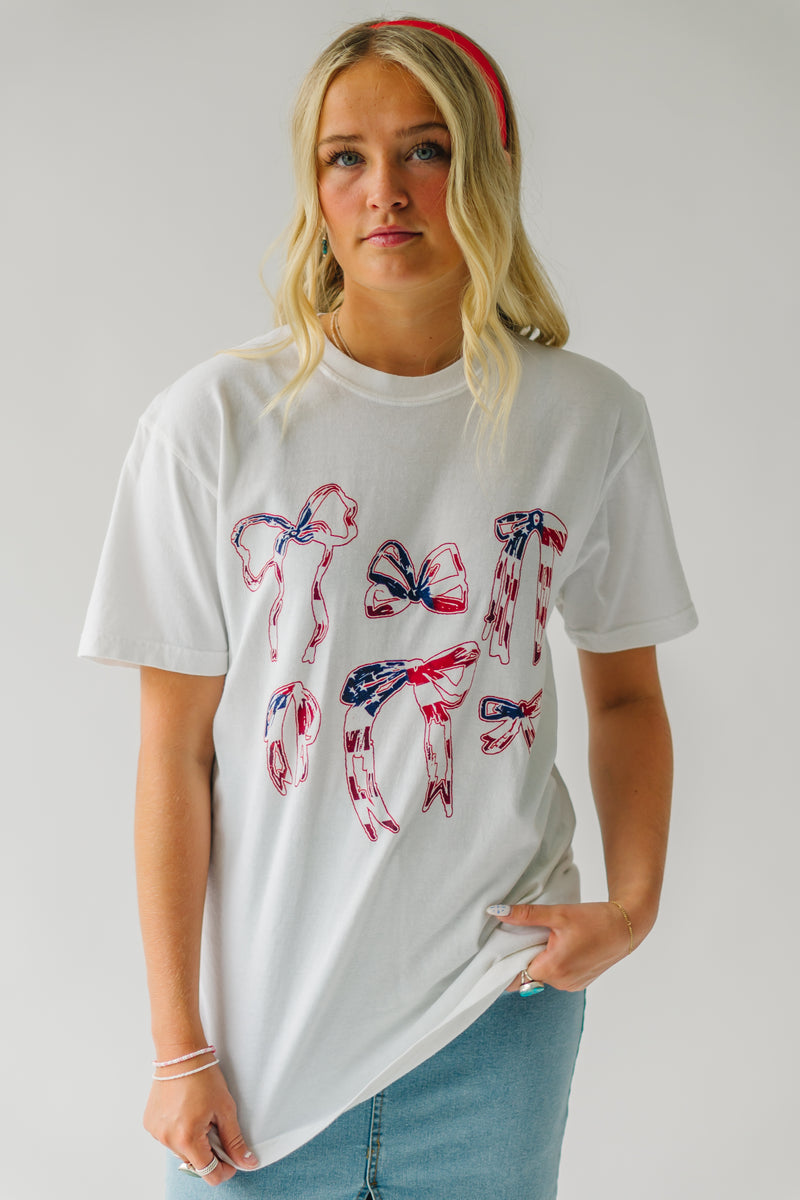 The American Flag Graphic Tee in White