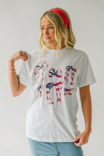 The American Flag Graphic Tee in White