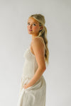 The Alyson Smocked Linen Tank Dress in Natural