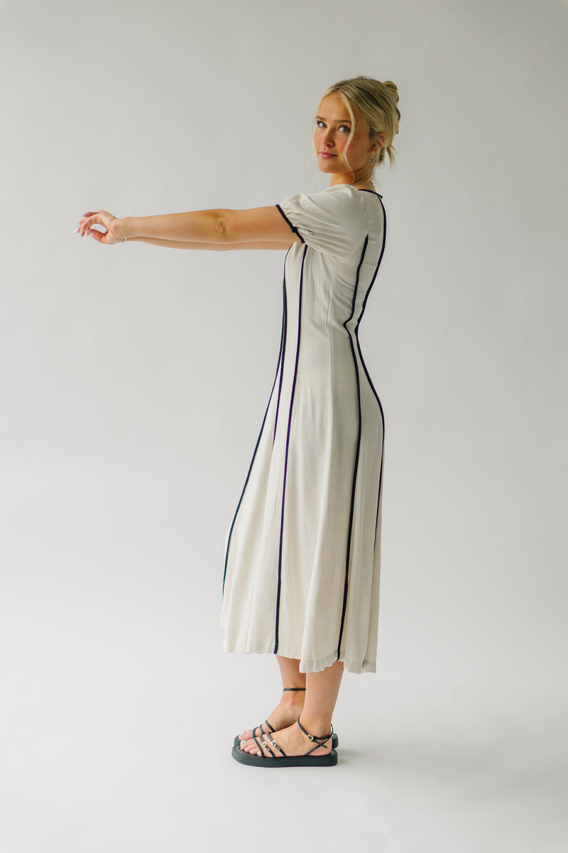 The Wallander Linen Midi Dress in Natural