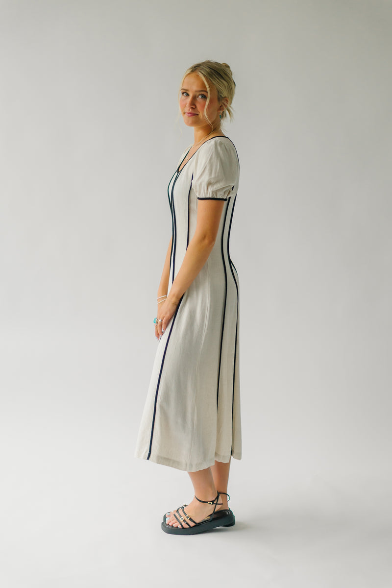 The Wallander Linen Midi Dress in Natural
