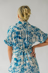 The Tenzer Floral Midi Dress in Porcelain Blue