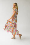 The Azula Tiered Floral Maxi Dress in Natural