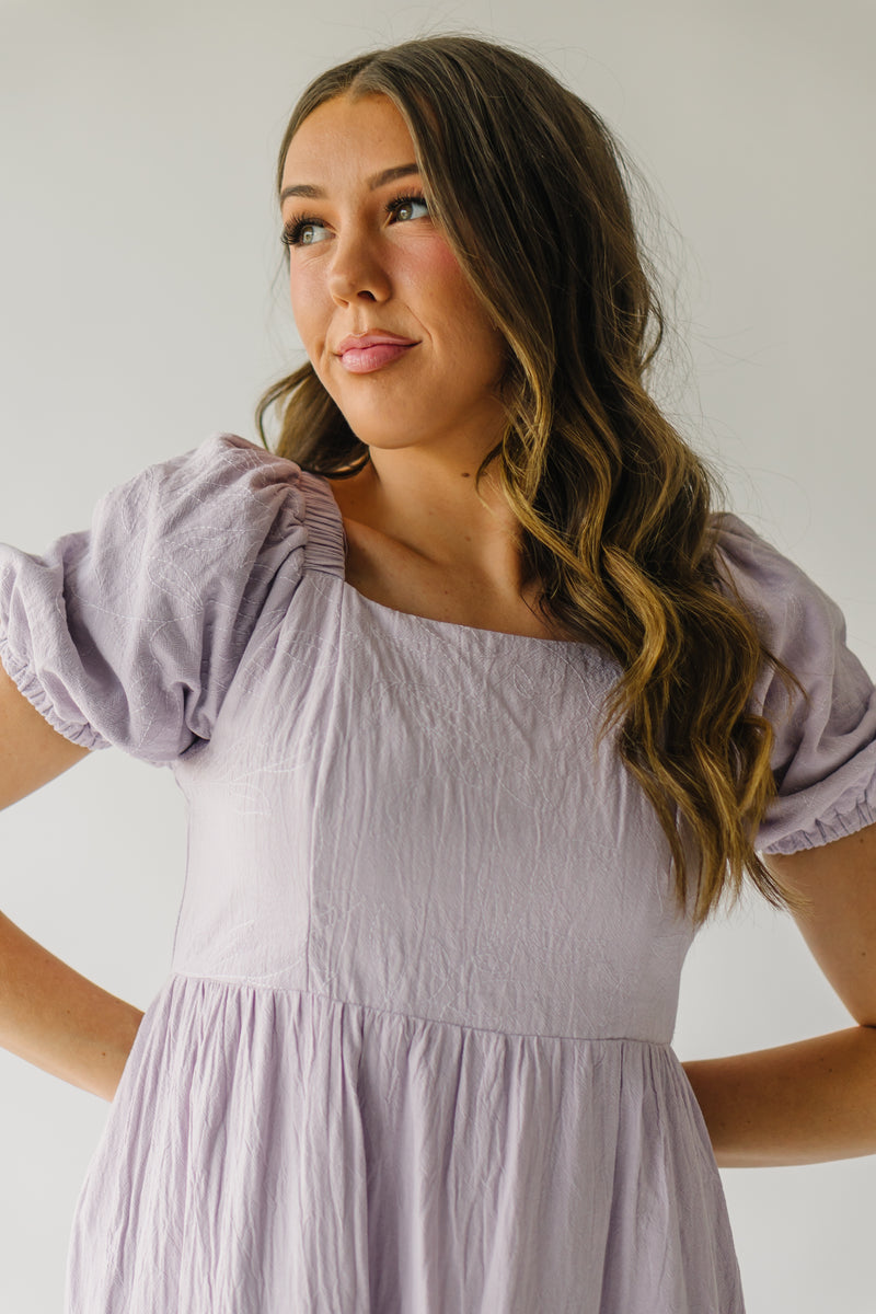The Beckley Textured Midi Dress in Lavender – Piper & Scoot