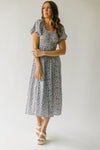 The Broomfield Bubble Sleeve Floral Dress in Denim