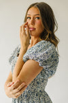 The Broomfield Bubble Sleeve Floral Dress in Denim