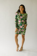 The Orick Floral Sequin Dress in Green
