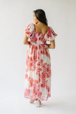 The Foreman Puff Sleeve Maxi Dress in Red Floral
