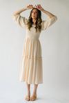 The Wellsburg Smocked Maxi Dress in Cream