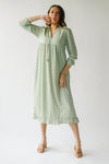 The Marietta Patterned Maxi Dress in Meadow Green