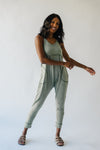 The Redfield Relaxed Tank Jumpsuit in Olive