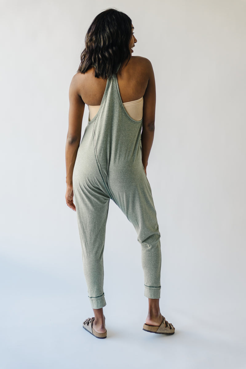 The Redfield Relaxed Tank Jumpsuit in Olive