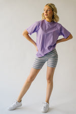 The Buford Striped Shorts in Purple