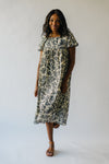 The Tifton Botanical Print Midi Dress in Ivory Combo