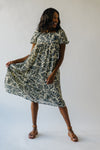 The Tifton Botanical Print Midi Dress in Ivory Combo