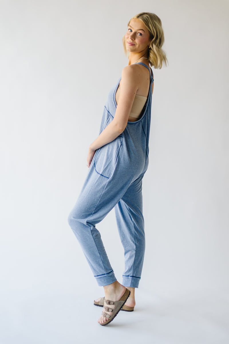 The Redfield Relaxed Tank Jumpsuit in Denim