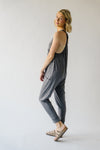 The Redfield Relaxed Tank Jumpsuit in Charcoal