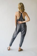The Redfield Relaxed Tank Jumpsuit in Charcoal