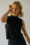 The Westerly Textured Tank in Black