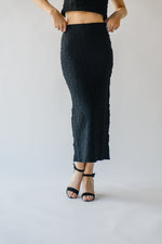 The Manford Textured Maxi Skirt in Black