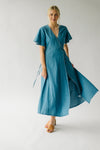 The Barnard Wrap Dress in Washed Denim
