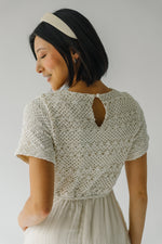 The Jentri Crochet Detail Midi Dress in Oatmeal
