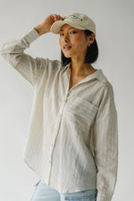 The Rooney Button-Up Blouse in Cream