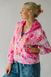 The Elmore Patterned Zip-Up Jacket in Pink