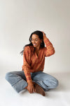 The Jepson Patterned Sweater in Ginger Red