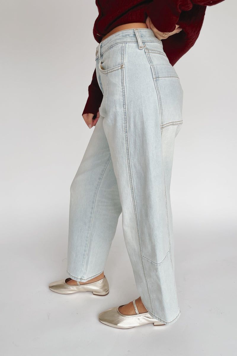 The Janca Relaxed Denim Pant in Light Wash