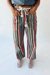 The Wallin Belted Pant in Striped Multi
