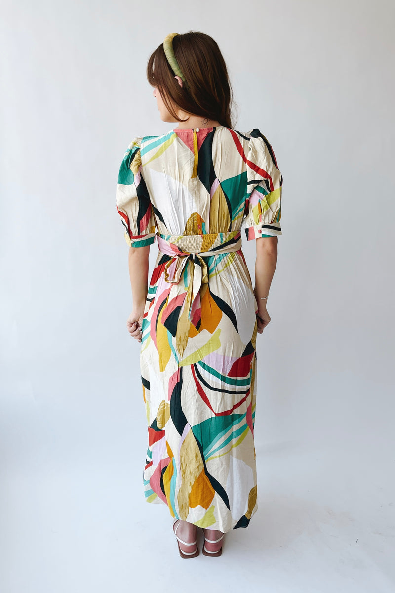 The Mandy Floral Maxi Dress in Cream Multi