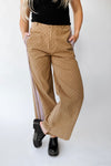 The Laurie Polka Dot Denim Pant in Brown