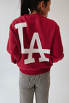 The L.A. Lettered Pullover in Red