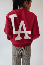 The L.A. Lettered Pullover in Red