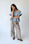 The Kirby V-Neck Blouse in Light Denim