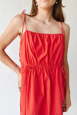 The Isadora Tank Midi Dress in Red