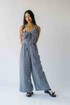 The Zierden Gingham Tank Jumpsuit in Black