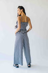 The Zierden Gingham Tank Jumpsuit in Black