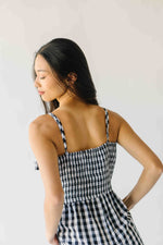The Zierden Gingham Tank Jumpsuit in Black