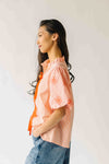 The Jandi Tie Front Blouse in Orange Stripe