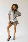 The Ingram Ruffle Hem Pullover in Heather Grey