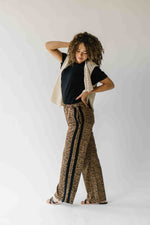 The Rigdon Animal Jacquard Track Pant in Mocha