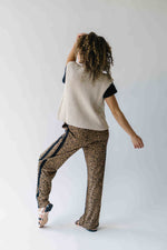 The Rigdon Animal Jacquard Track Pant in Mocha