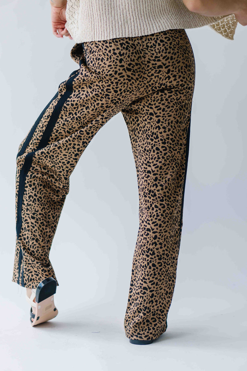 The Rigdon Animal Jacquard Track Pant in Mocha