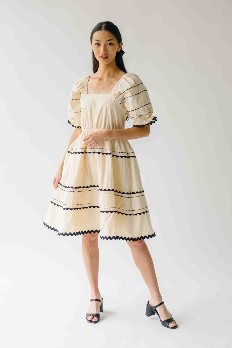 The Dawn Tiered Dress in Dream Cloud