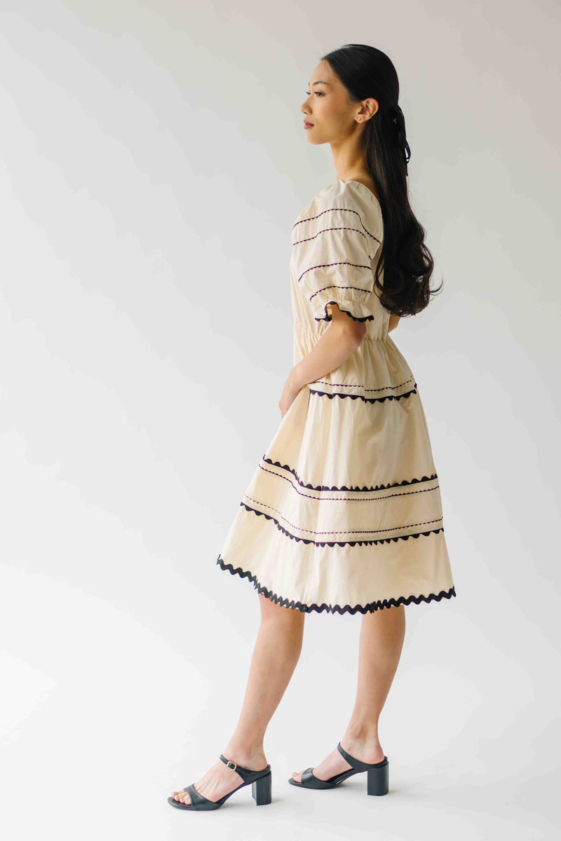 The Dawn Tiered Dress in Dream Cloud