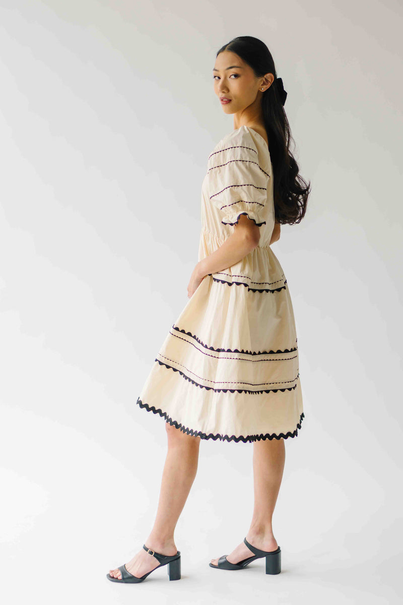 The Dawn Tiered Dress in Dream Cloud