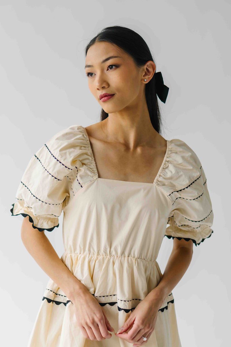 The Dawn Tiered Dress in Dream Cloud